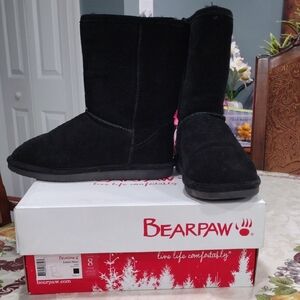 BearPaw Women's Black Winter Boots